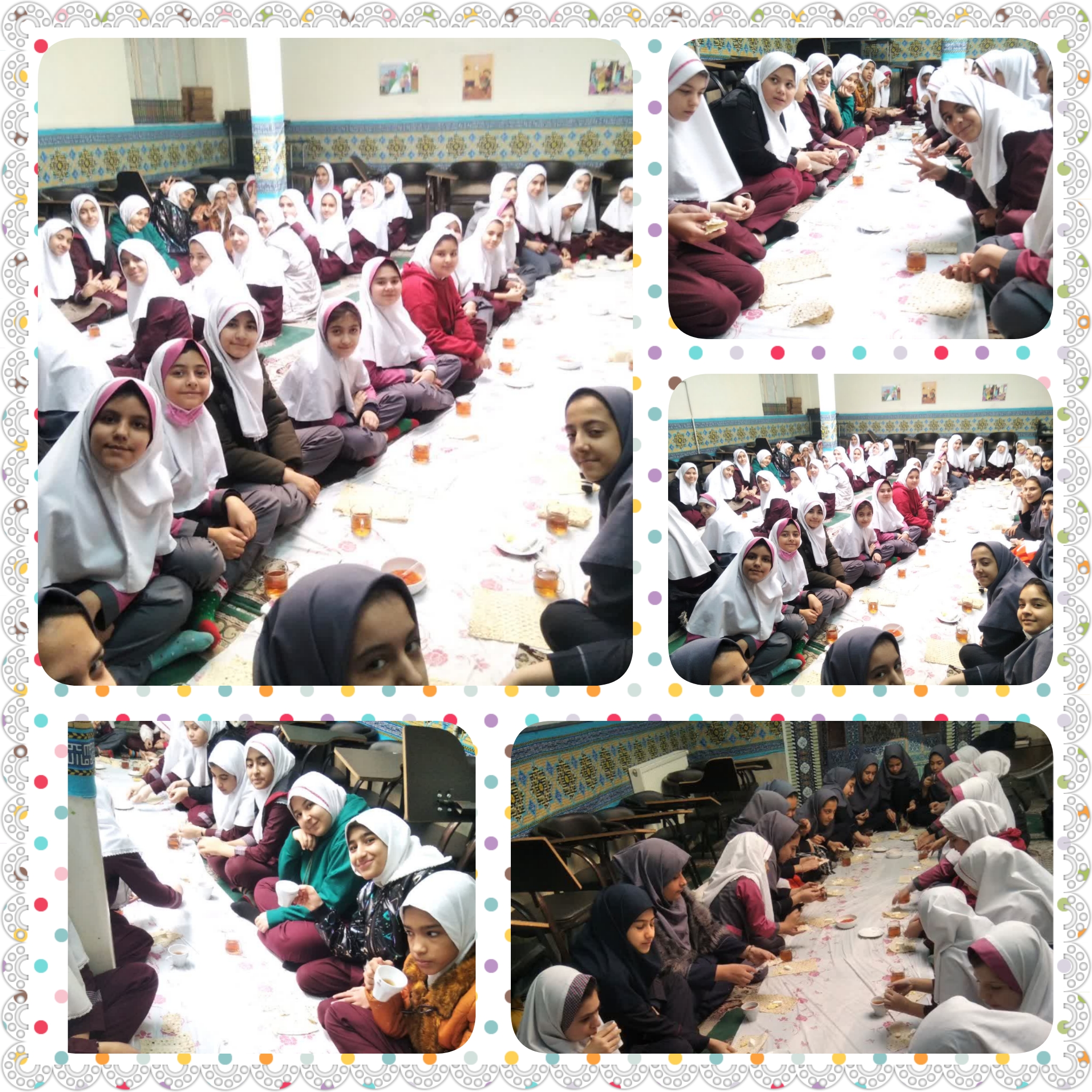 برگزاری دعای توسل و صبحانه دسته جمعی در نمازخانه مدرسه